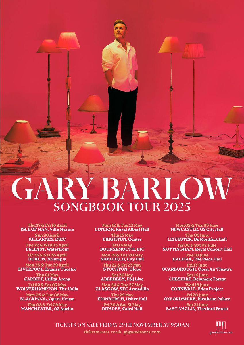 News Gary Barlow Announces The Songbook Tour 2025 Renowned For Sound